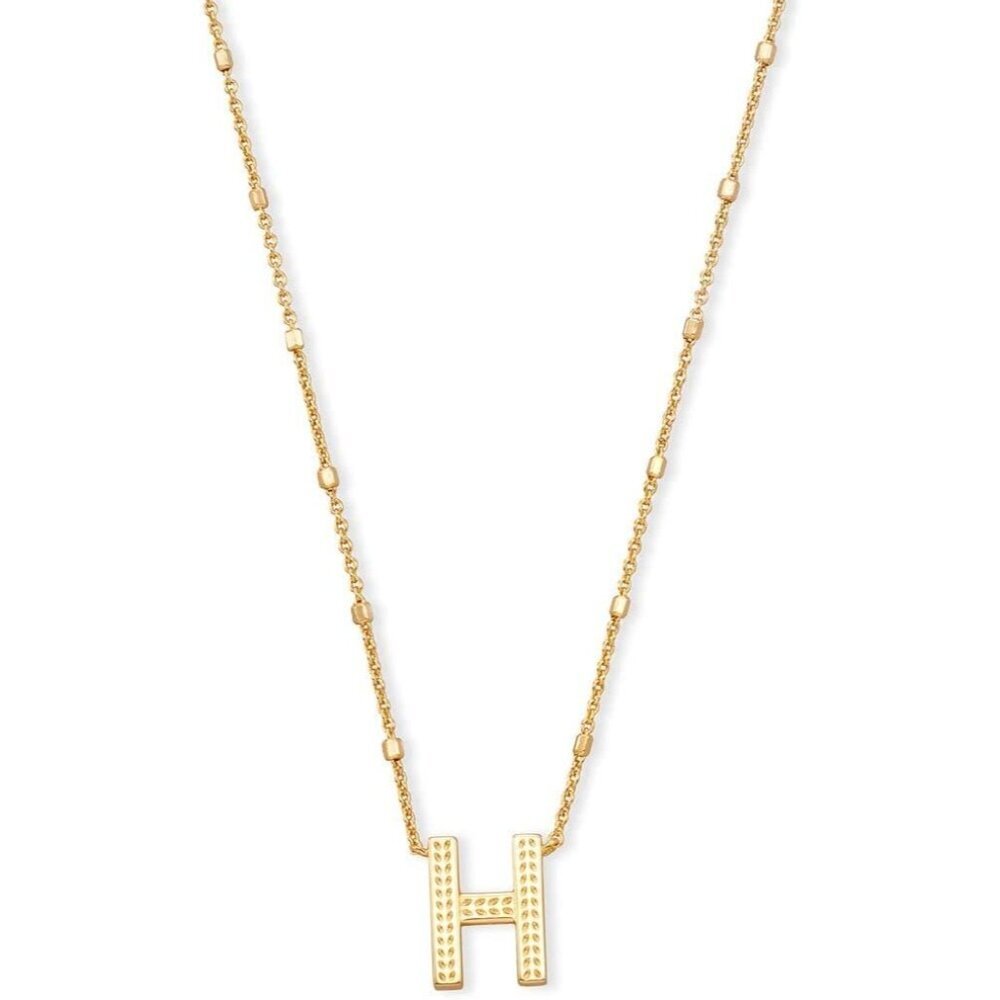 Letters H pendant necklace for women fashion jewelry 14k gold plated brass